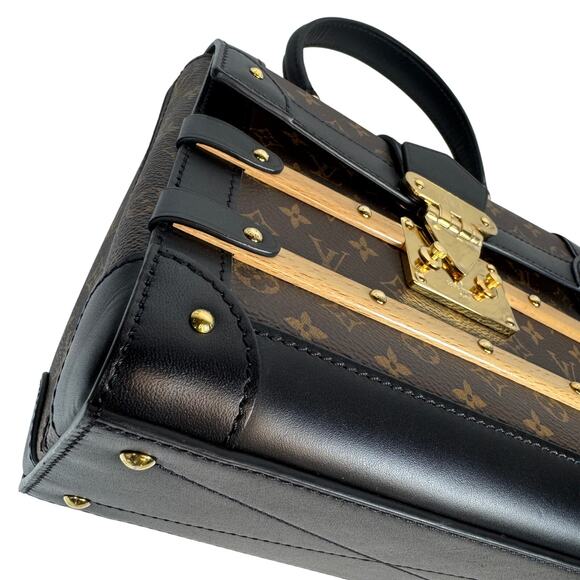 Louis Vuitton Trianon Trunk bag PM Monogram Wood LV crossbody tote Rare Handbag - Picture 8 of 15